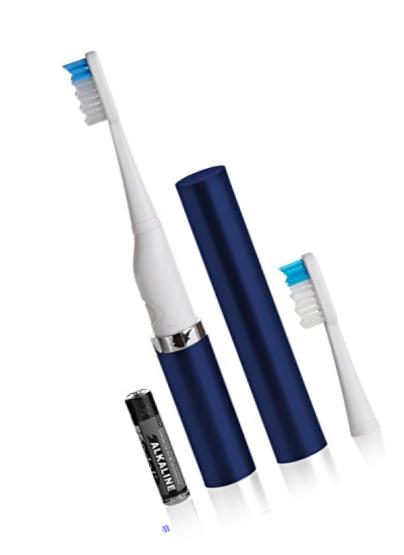 Violife Slim Sonic Electric Toothbrush for Home or Travel, Metallic Midnight Blue, Vss204, 0.15 Pound