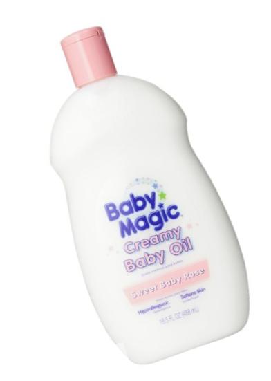 Baby Magic Creamy Baby Oil, Sweet Baby Rose, 16.5 Ounces (Pack of 6)