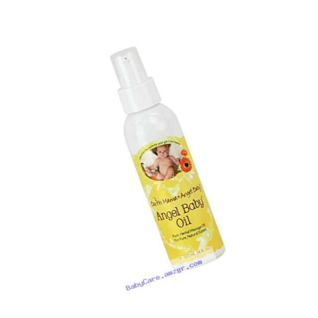 Angel Baby Oil, Fragrance-free with Organic Calendula (4 Fl. Oz.)