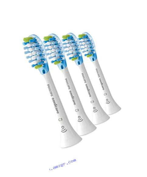Philips Sonicare Premium Plaque Control replacement toothbrush heads, HX9044/65, Smart recognition, White 4-pk