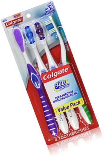 Colgate 360 Adult Full Head Soft Toothbrush (4 Count)