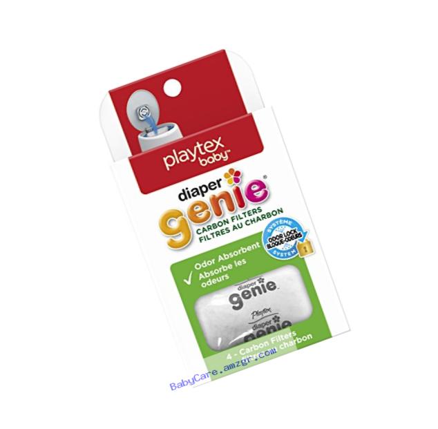 Playtex Diaper Genie Carbon Filters Refill Tray, White, Pack of 4