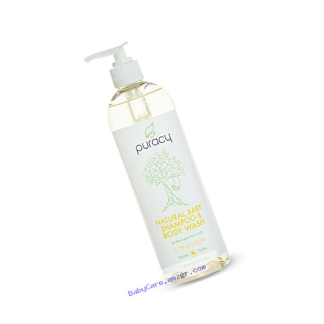 Puracy Natural Baby Shampoo & Body Wash - Sulfate-Free - THE BEST Bubble Bath - Developed By Doctors for Children of All Ages - Gentle - Tear-Free - Hypoallergenic - 16 ounce bottle