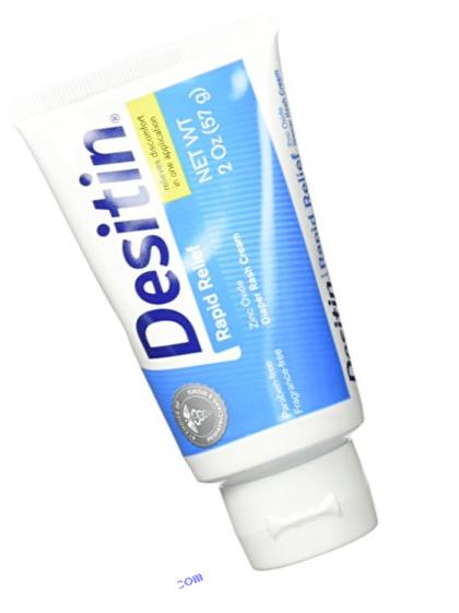Desitin Rapid Relief Creamy Zinc Oxide Diaper Rash Cream, 2 Count