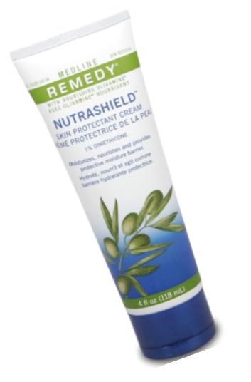 Medline Remedy Nutrashield Skin Protectant, Unscented (4 ounce), for use as a barrier cream, or dry or chapped skin, diaper rash, incontinence, IAD, or irritated skin
