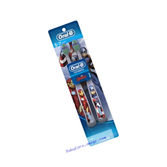 Oral-B Pro-Health Stages Avengers Assemble Toothbrushes (Soft) 5-7 Years, Twin Pack