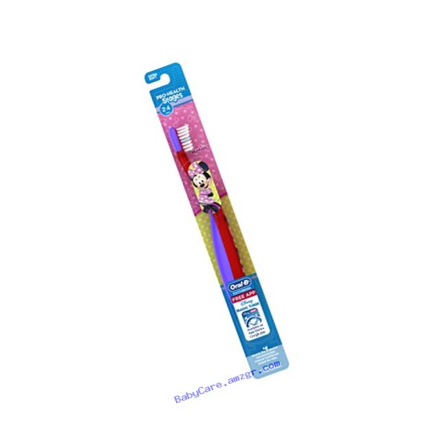 Oral-B Pro-Health Stages Kids Manual Toothbrush featuring Disney Minnie Mouse, 1 Count