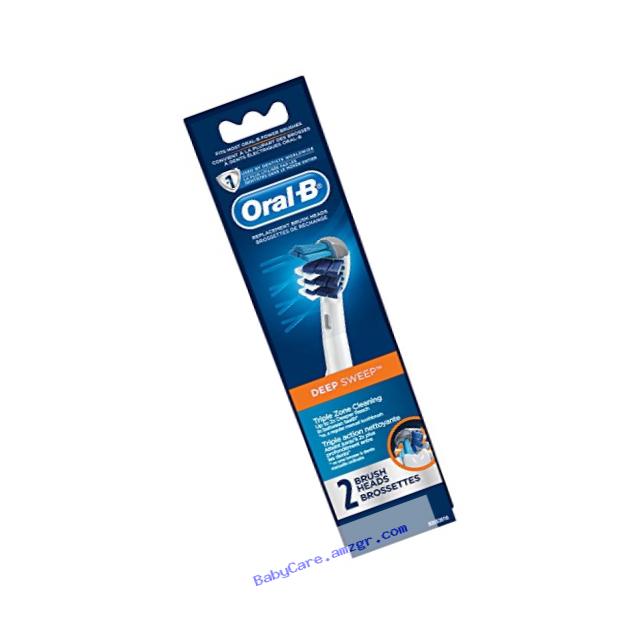 Oral-B Deep Sweep Electric Toothbrush Replacement Brush Heads Refill, 2 Count