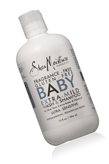Shea Moisture, Fragrance-Free, Gluten-Free, Baby Wash & Shampoo, w/ Aloe Vera, Cocoa Butter & Vitamin E, Ultra Sensitive Skin, 13 ounces