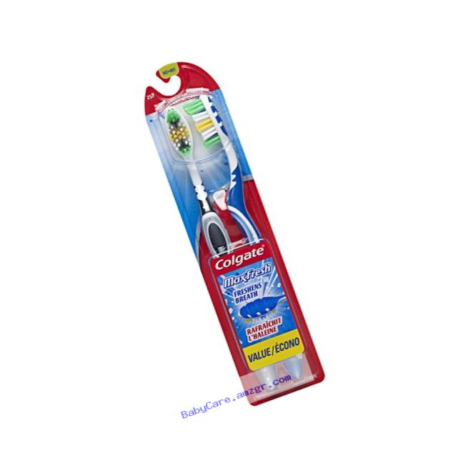Colgate Max Fresh Full Head Adult Toothbrush, Medium - Twin Pack
