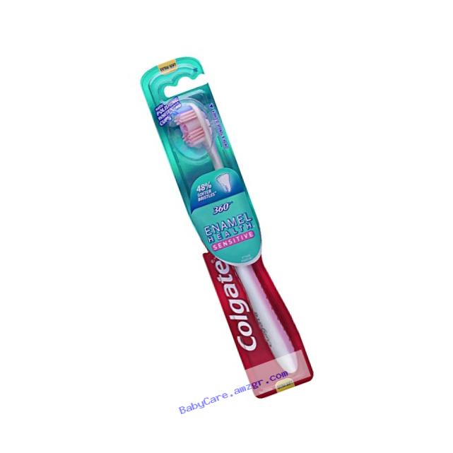 Colgate 360 Enamel Health Extra Soft Toothbrush for Sensitive Teeth (1 Pack)