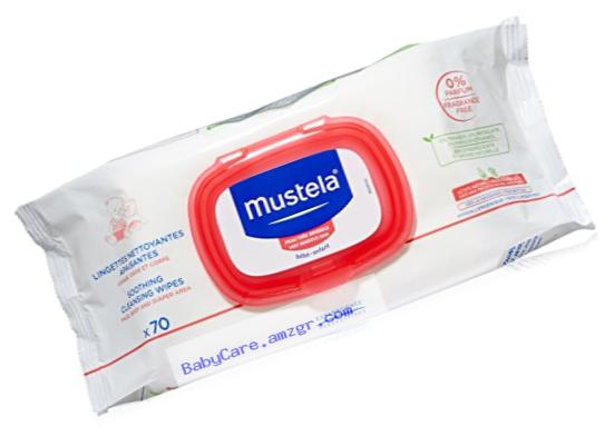Mustela Soothing Cleansing Wipes Fragrance Free, 70 count