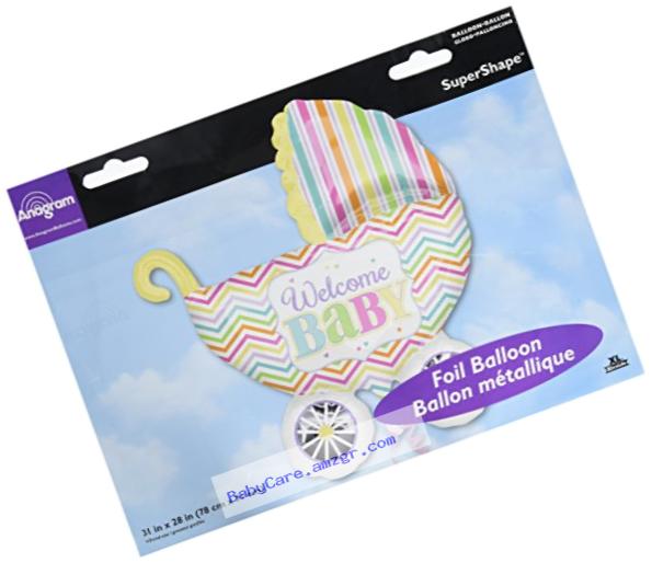 Anagram International Baby Brights Carriage Shape Balloon, 31