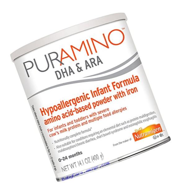 PurAmino Hypoallergenic Amino Acid Based Infant Formula, Powder, 14.1 Ounce Can
