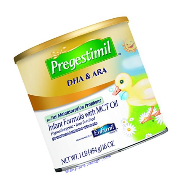 Enfamil Pregestimil Lipil Hypoallergenic Infant Formula, Powder, 16 Ounce Can, Pack of 6