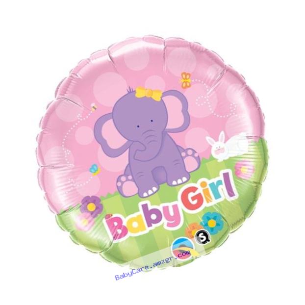 Pioneer Balloon Company Baby Girl Elephant Balloon, 18